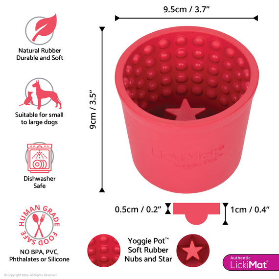 dog tongue plant pot Yoggie Pot Fun Distractor and Slow Feeder Suitable for All Sized Dogs – LickiMat USA
